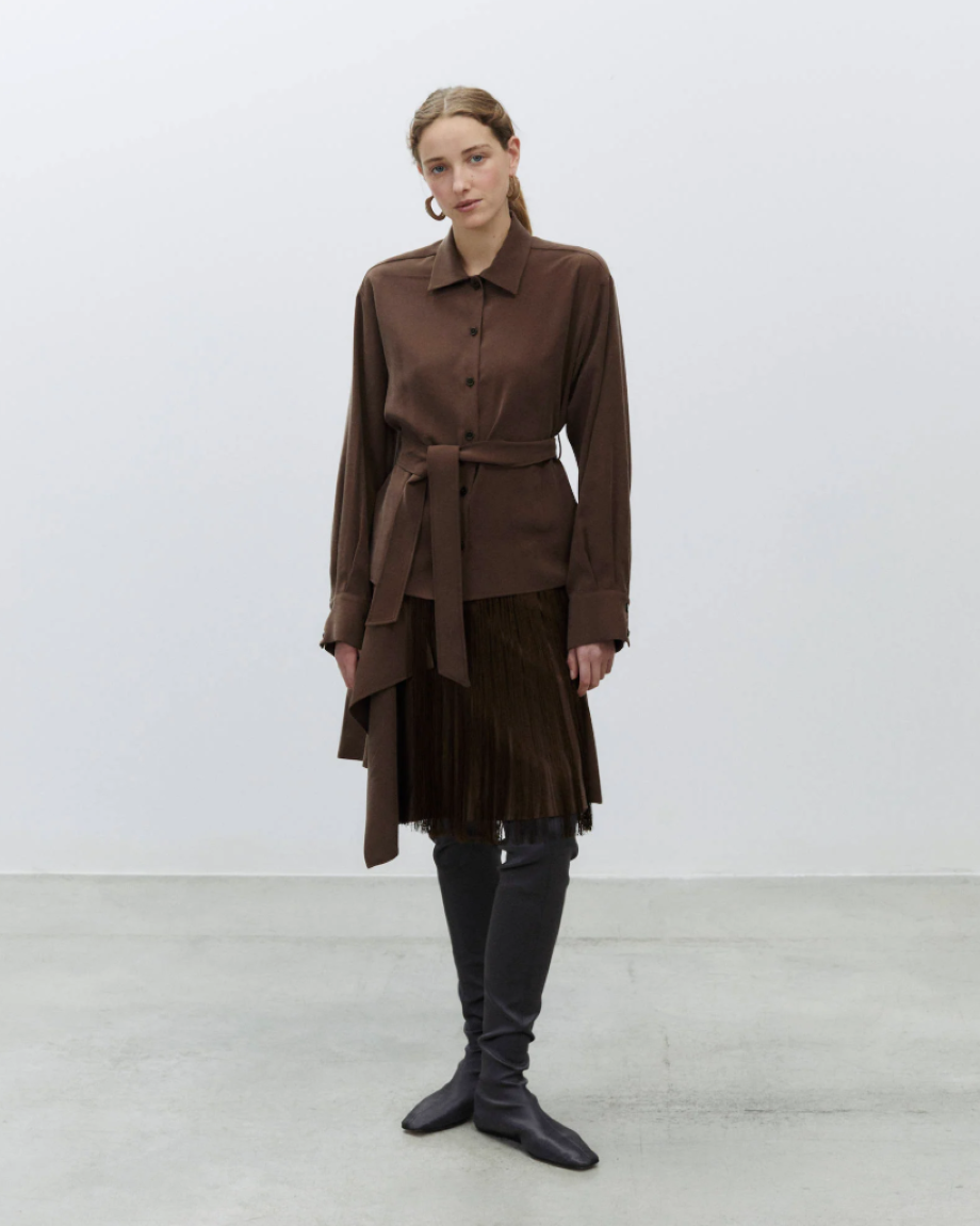 Alysi Satin Over-the-Knee "Sock" Boot - Antracite