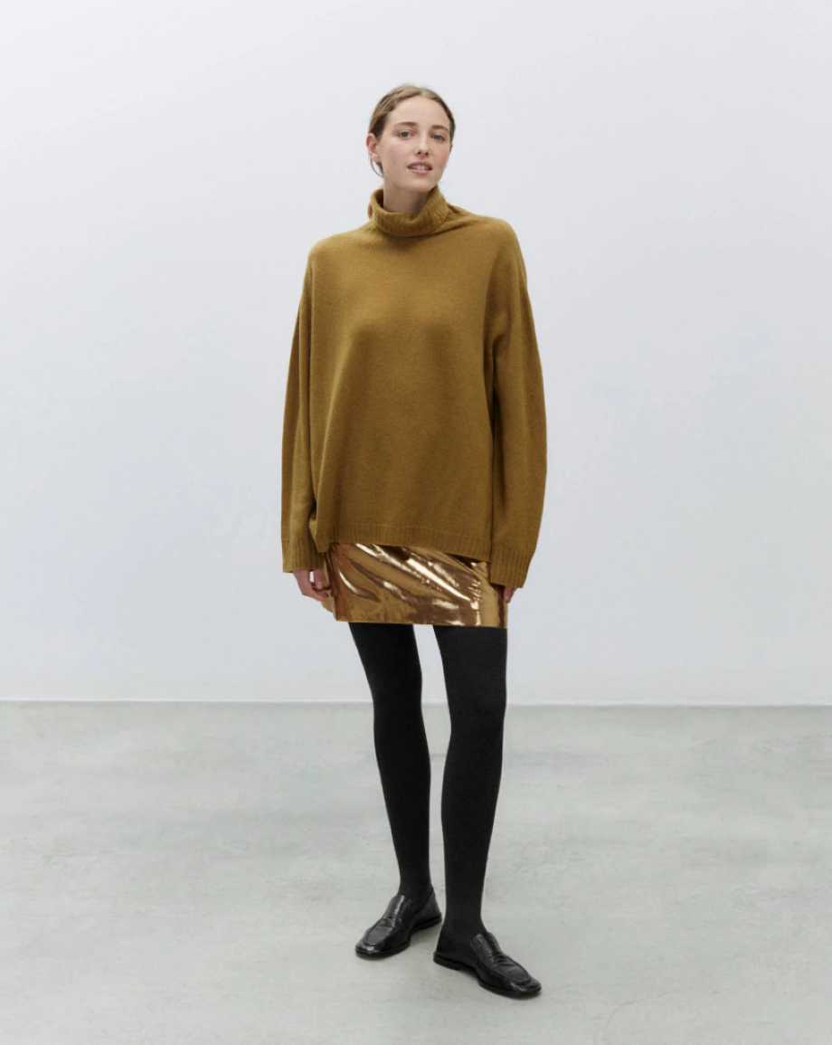 Alysi Short Skirt - Gold