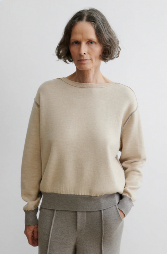Rachel Comey Dobrich Reversible Pullover - Sand-Taupe
