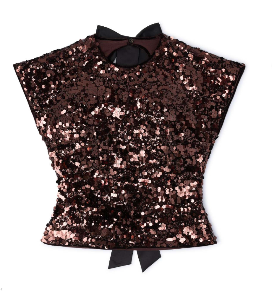 Ganni Velvet Sequins Top - Demitasse