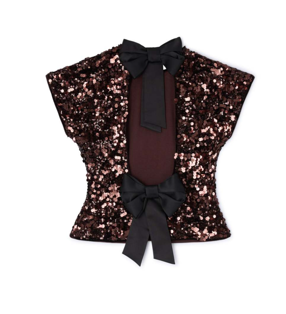 Ganni Velvet Sequins Top - Demitasse