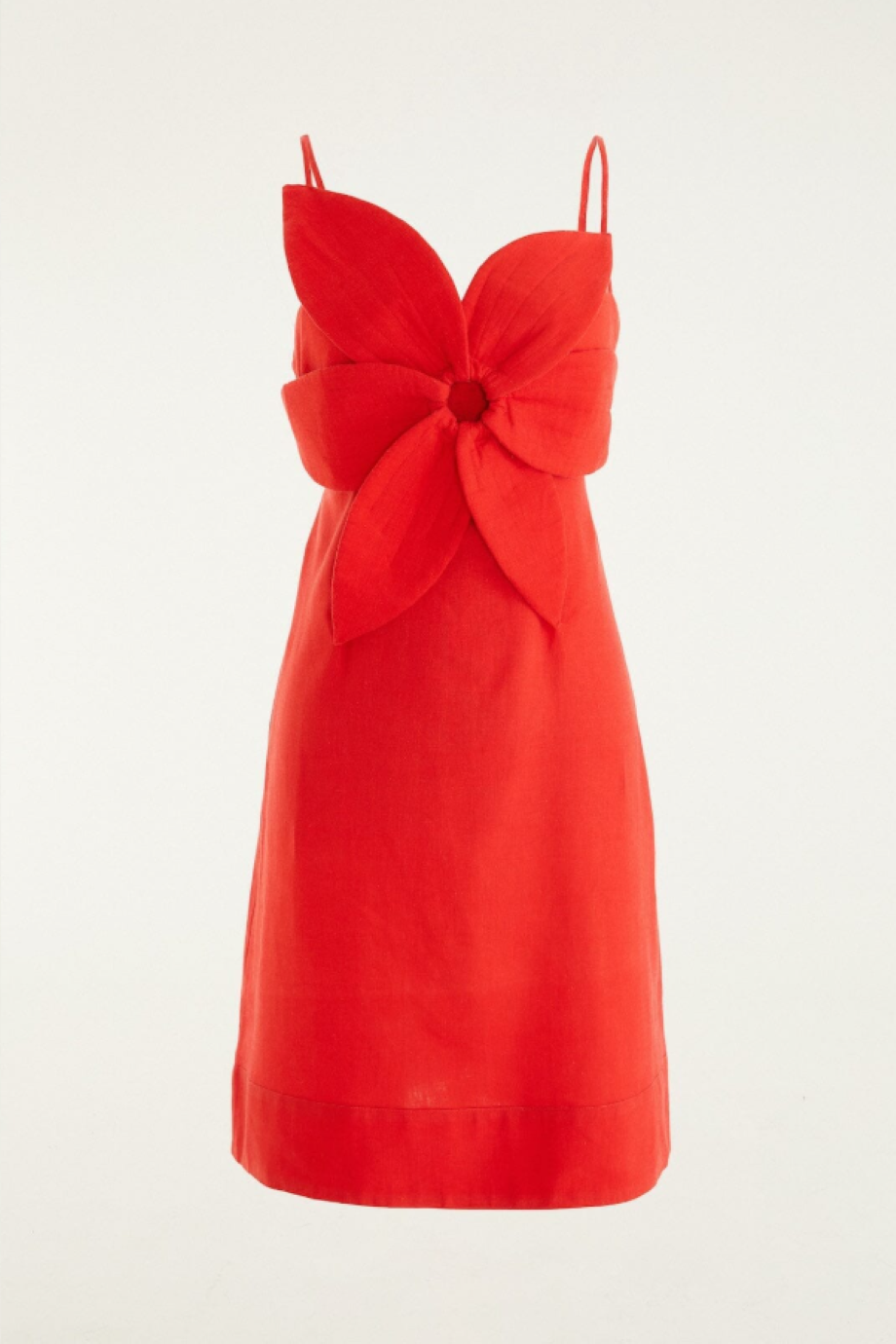 Farm Rio 3-D Flower Mini Dress - Red