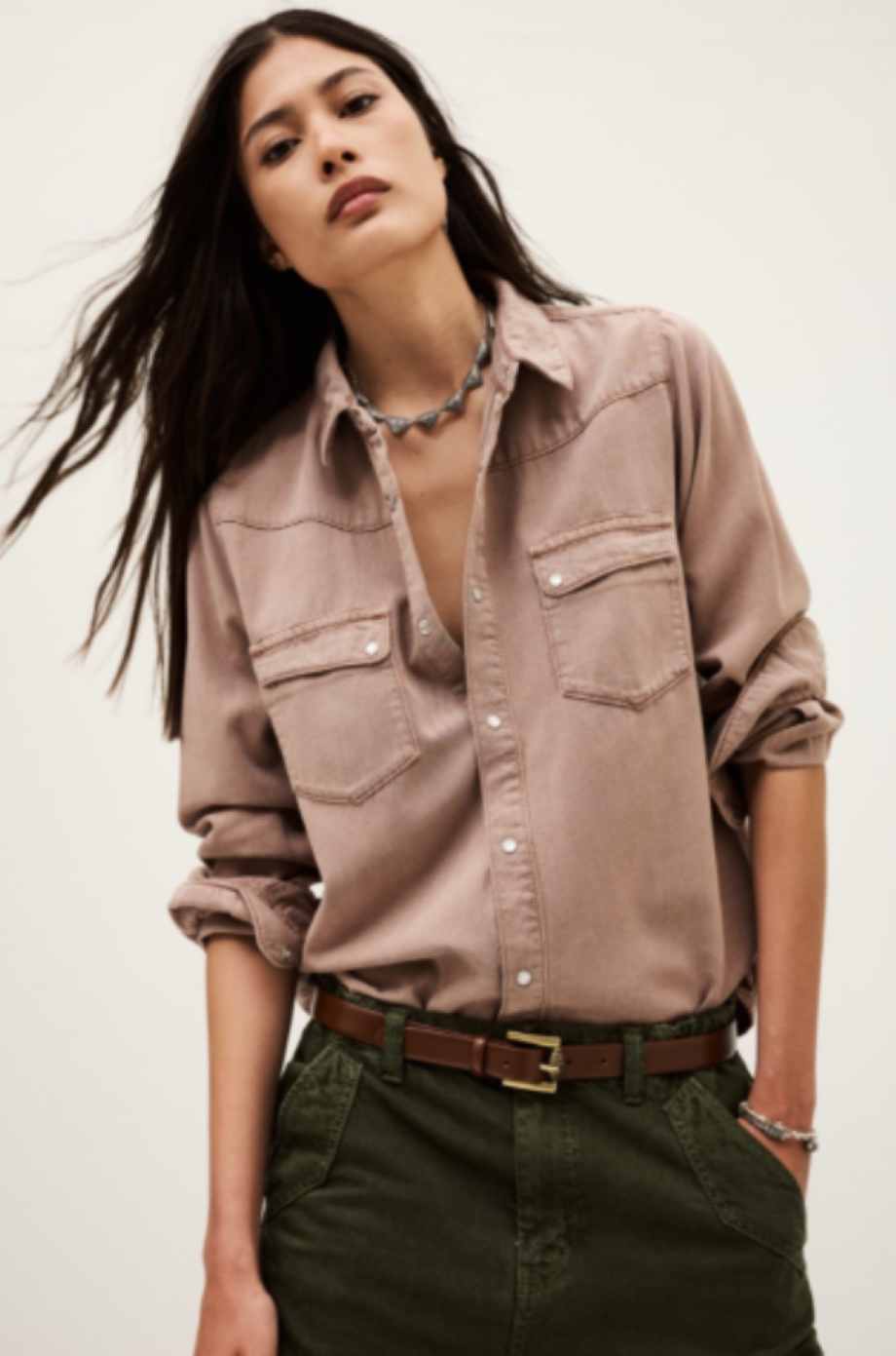 ba&sh Jada Shirt - Rose