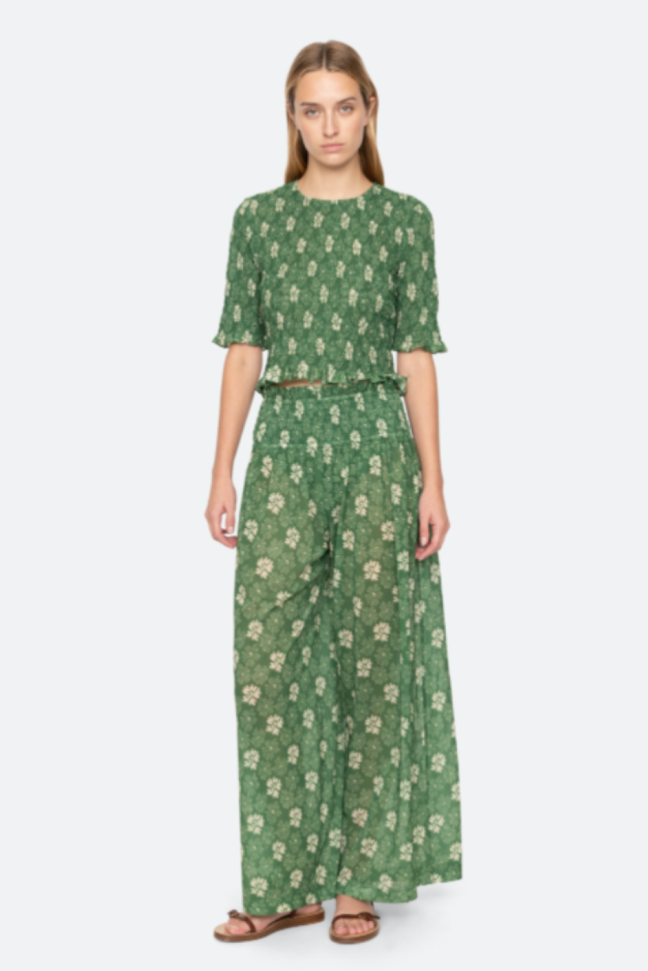 Sea-NY Gloria Print Top - Green