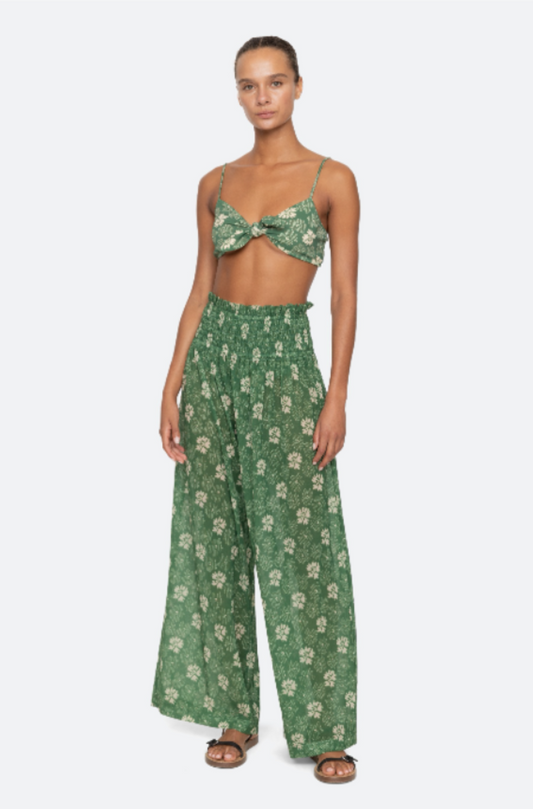 Sea-NY Gloria Print Pants - Green