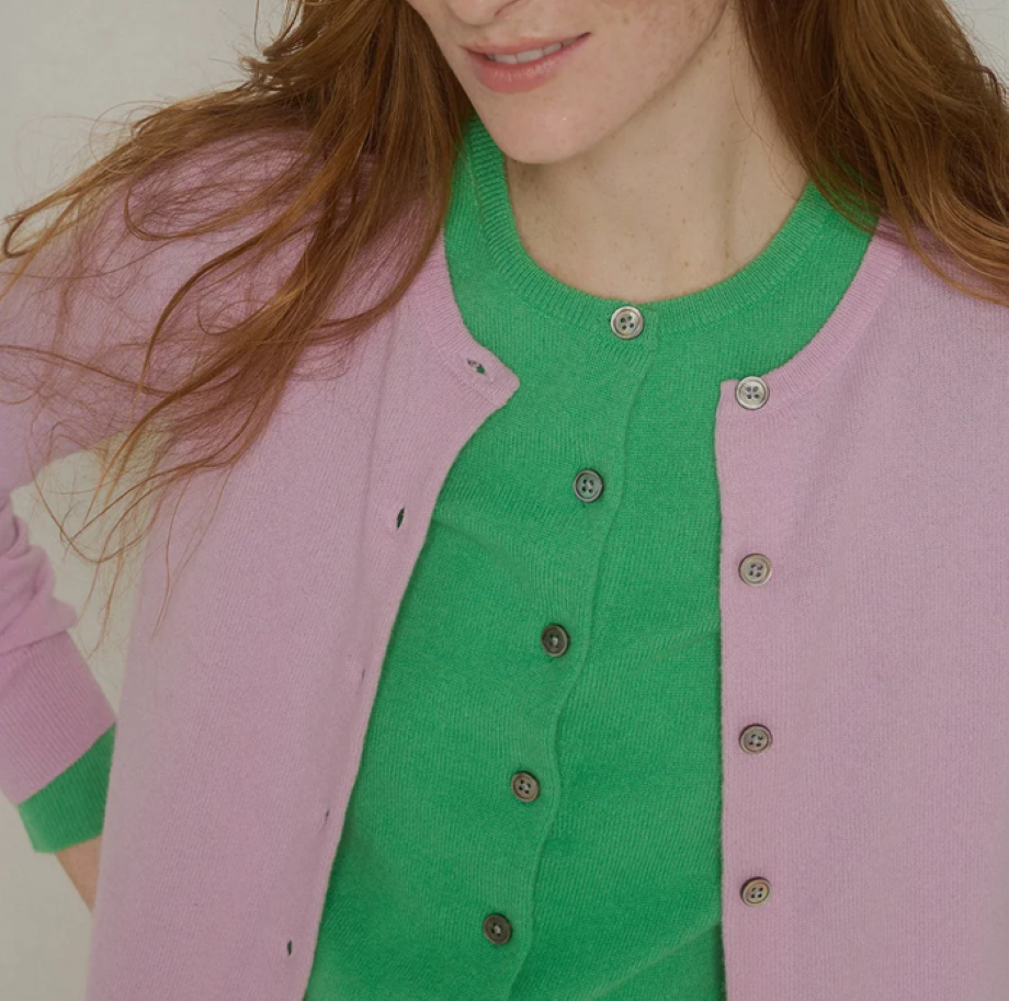 DemyLee Ava Cashmere Cardigan - Verdant