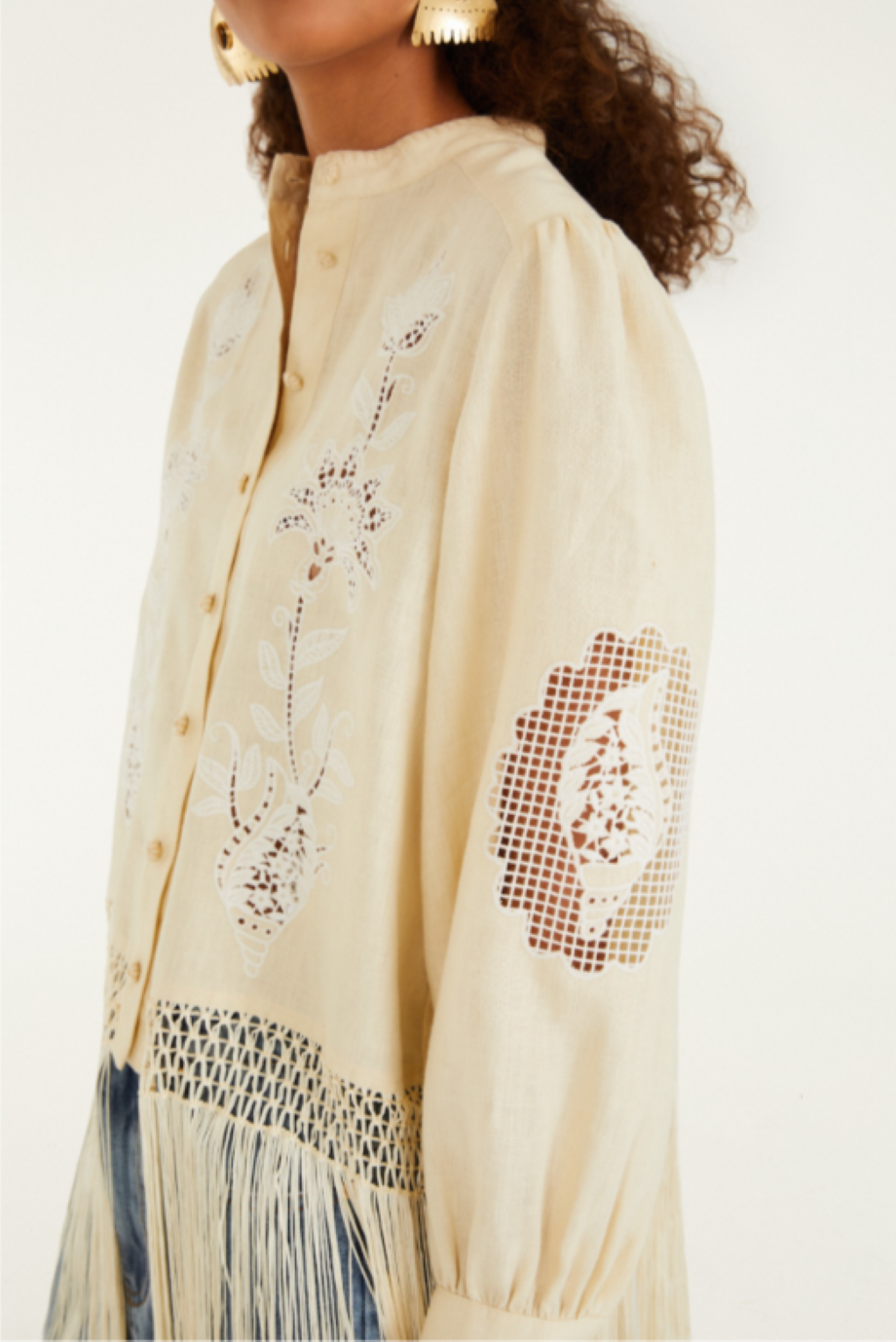 Farm Rio Countryside Richelieu Blouse - Sand