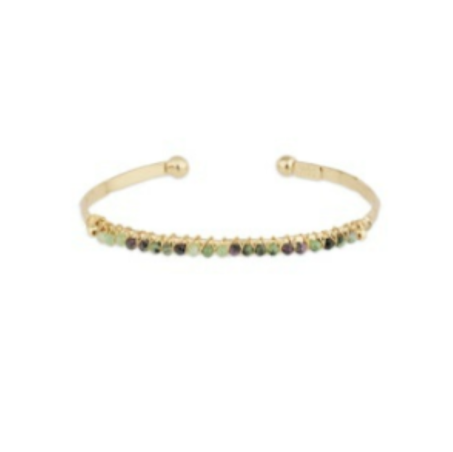 Gas Bijoux Lyre Bangle Bracelet - Amethyst