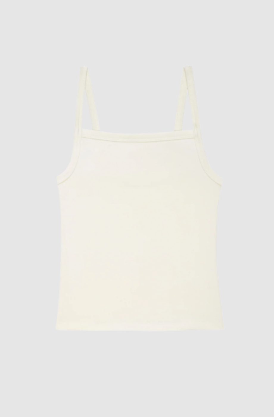 DONNI. Baby Rib Square Neck Tank Top - Creme