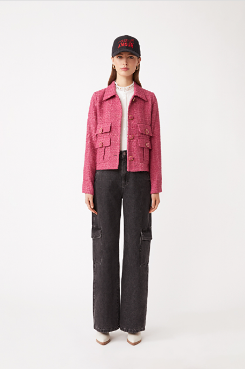 Suncoo Delphi Tweed Jacket - Bois de Rose