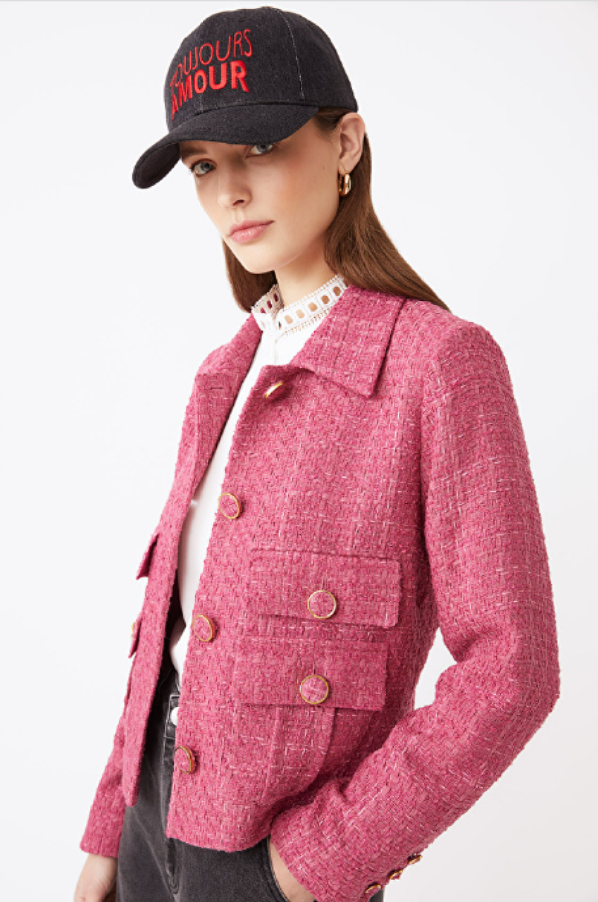 Suncoo Delphi Tweed Jacket - Bois de Rose
