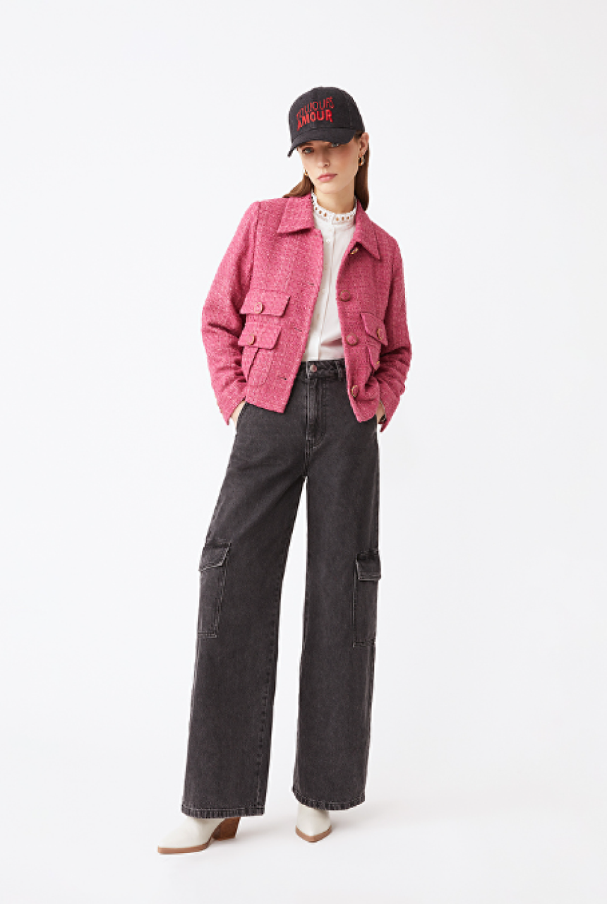 Suncoo Delphi Tweed Jacket - Bois de Rose