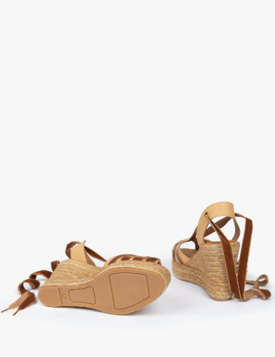 Penelope Chilvers High Catalina Dali Espadrille - Honey/Gold