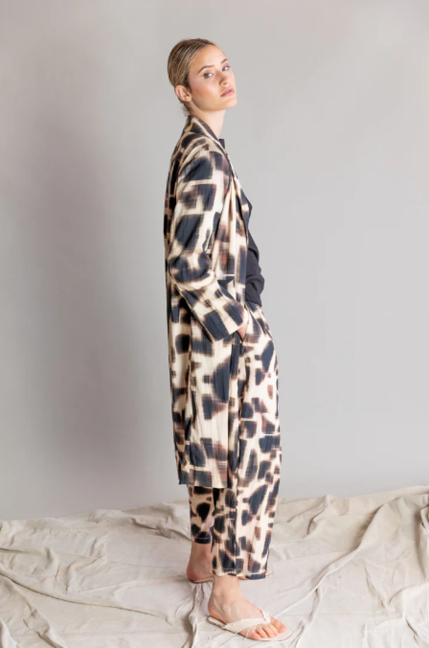 Psophia Giraffe Frock Coat - Brown