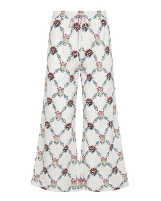 Meghan Fabulous x Grateful Dead Bertha Goddess Pants - White