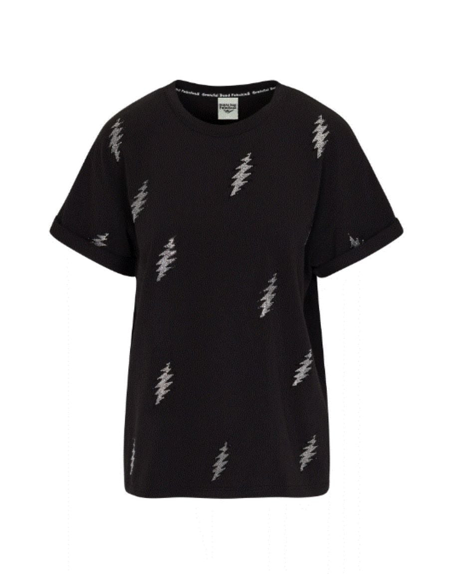 Meghan Fabulous x Grateful Dead 13 pt Bolt T-Shirt - Black