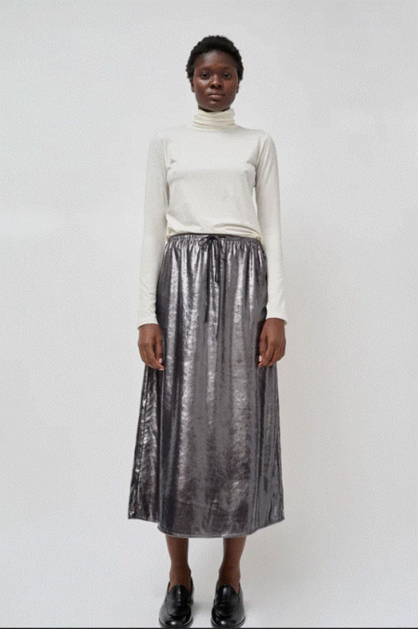 No. 6 Inez Skirt - Silver Pony Hair