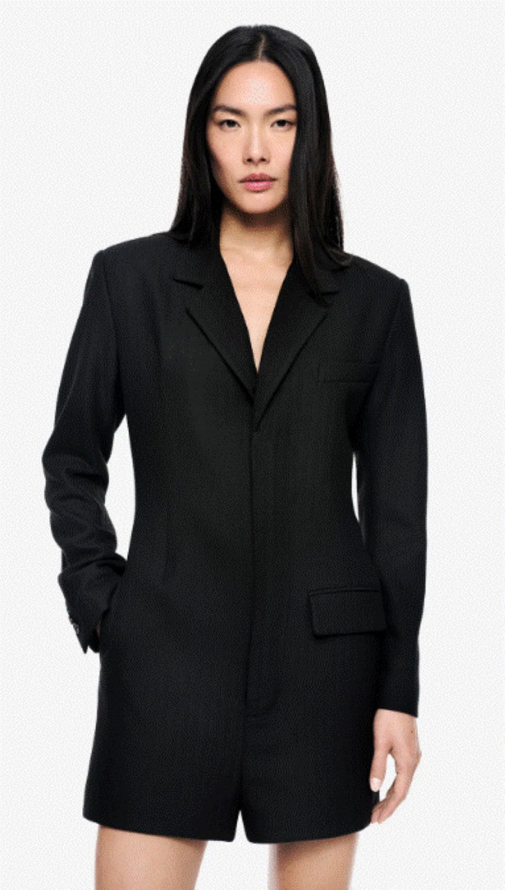Smythe x Rivet Collab Jumpsuit - Black Herringbone