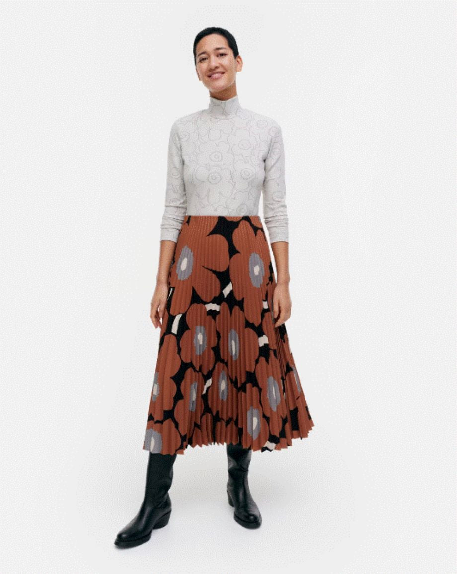 Marimekko Myy Unikko Skirt - Brown