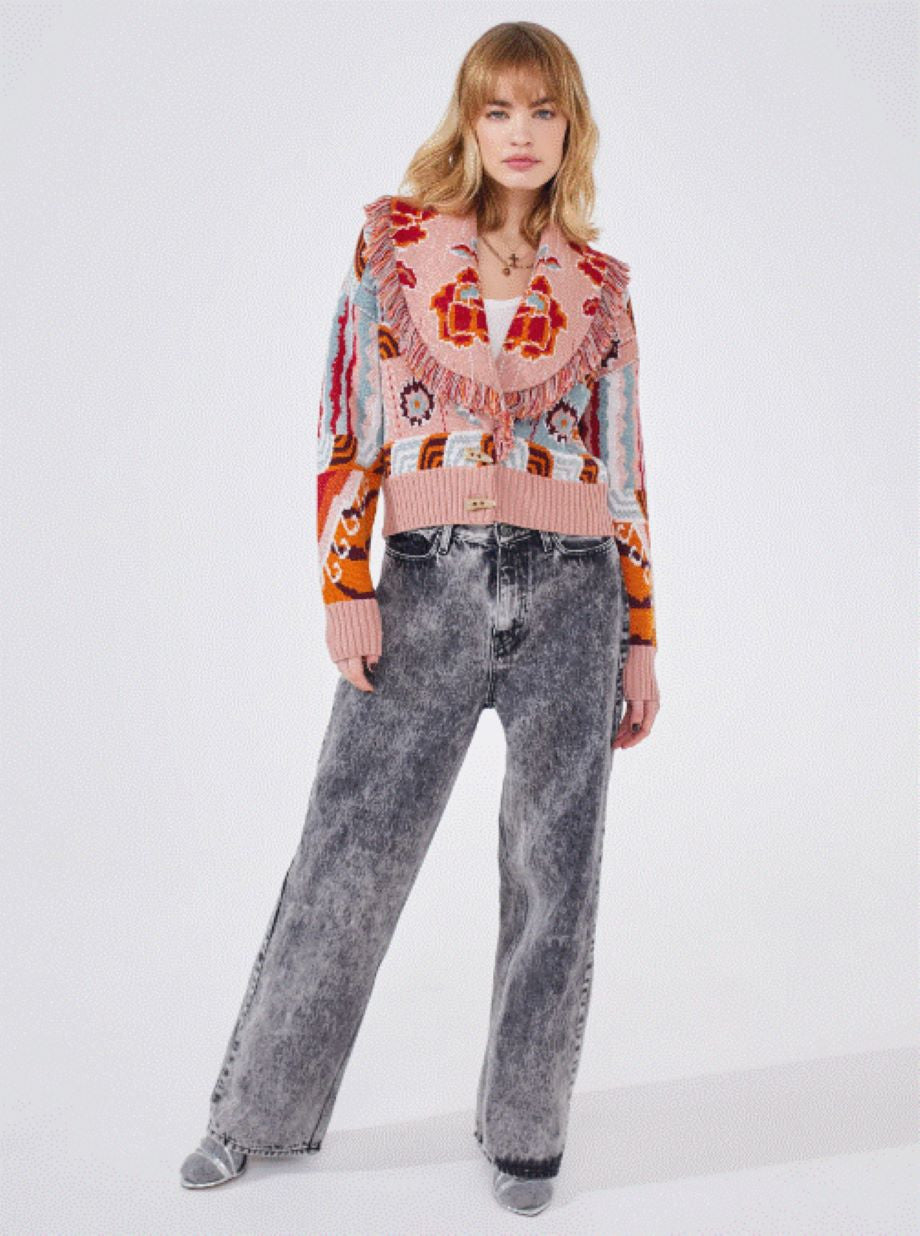 Hayley Menzies Tibetan Tiger Bomber - Pink