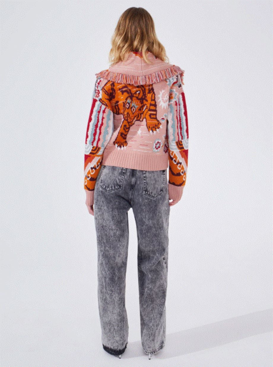 Hayley Menzies Tibetan Tiger Bomber - Pink