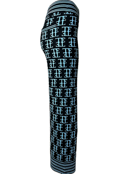 Team Event TE Jacquard Knit Pant - Ice Blue/Black