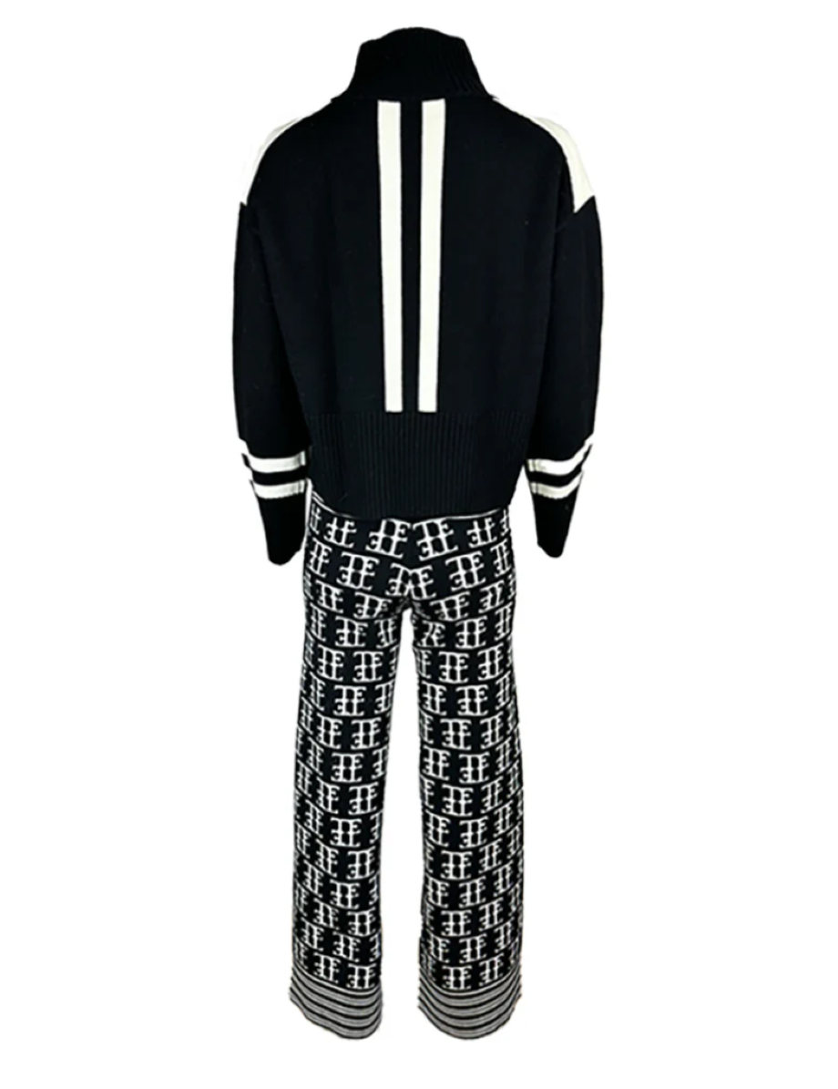 Team Event TE Jacquard Knit Pant - Black/Snow