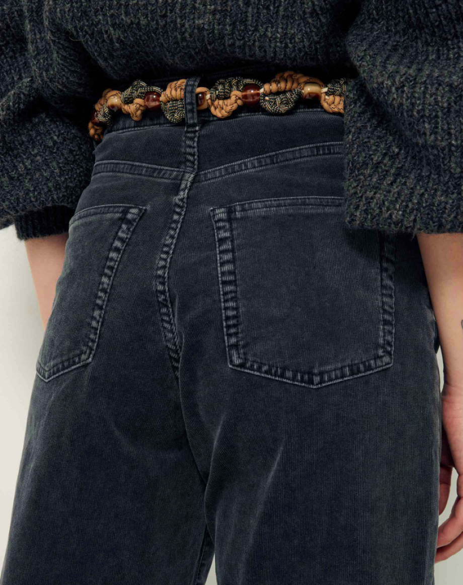 Sessun Velvet Cruise Corduroy Pant - Graffit