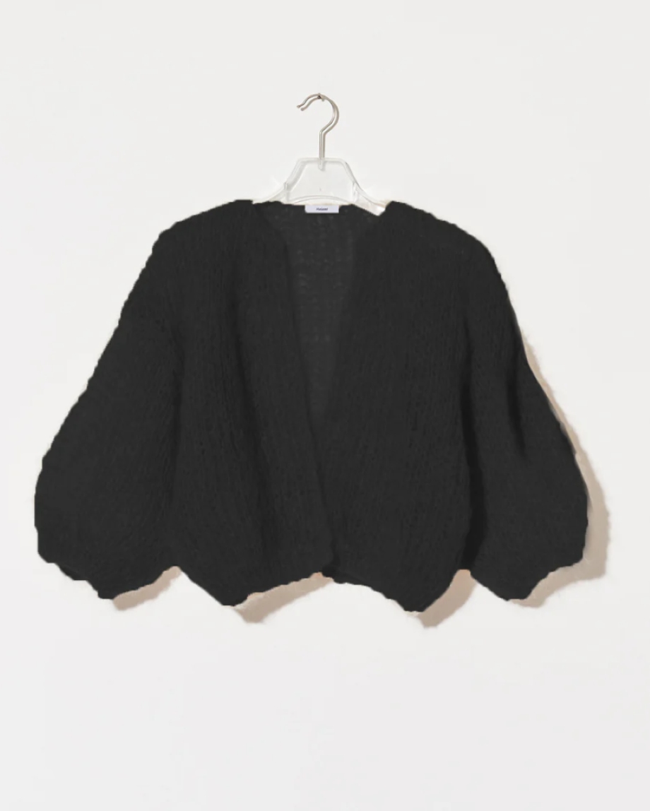 Maiami Mohair Bomber Cardigan Black – CHAMMOMILE