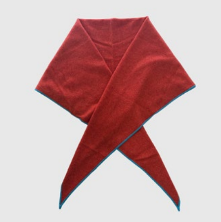 Stone Diamond Cashmere Scarf - Burnt Orange/Teal
