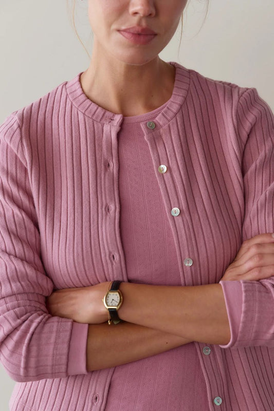 DONNI. Sweater Rib Cardigan - Roz