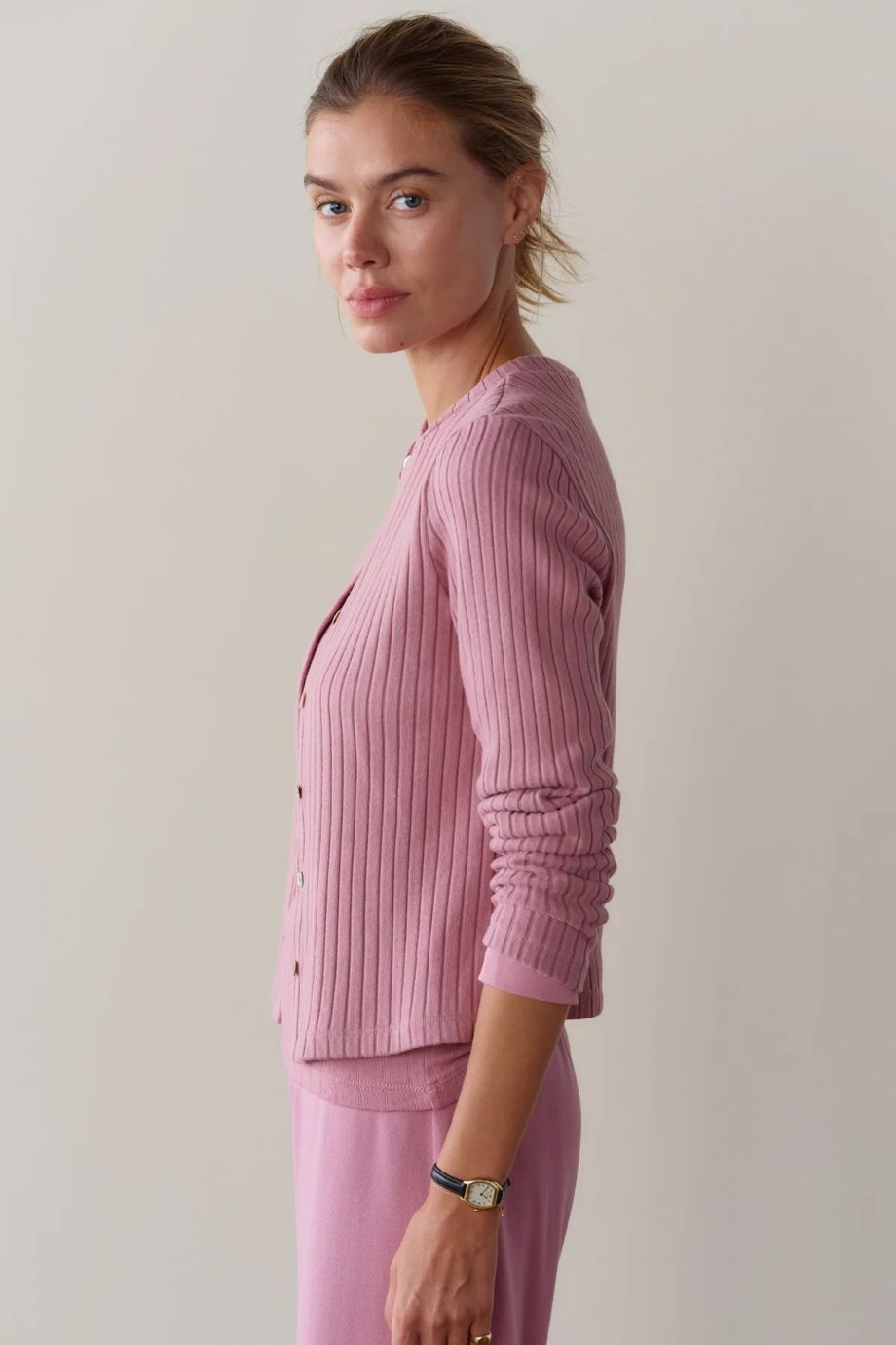 DONNI. Sweater Rib Cardigan - Roz