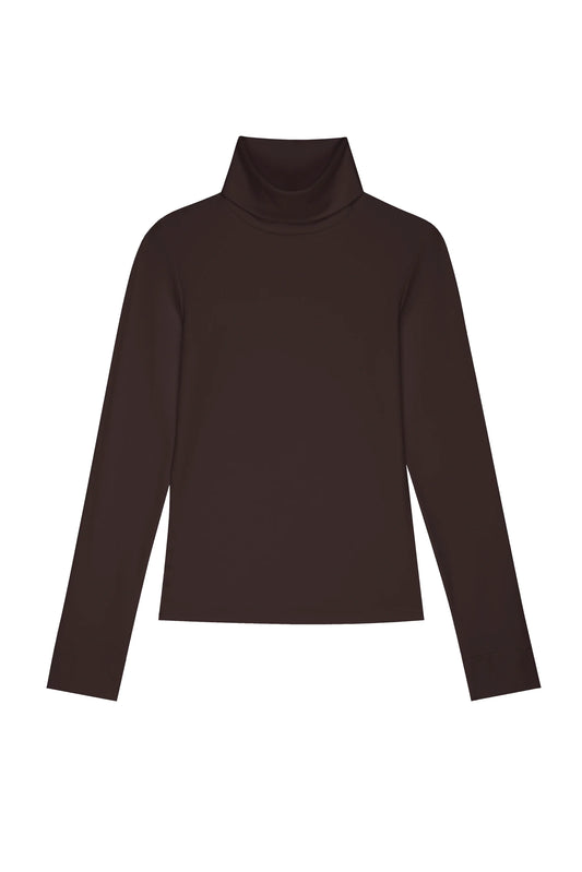 Donni Baby Rib Turtleneck - Espresso