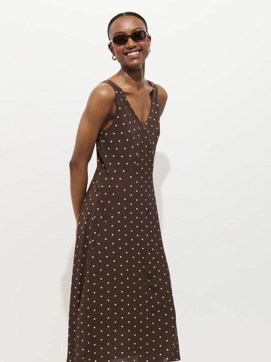 Alex Mill Flora Polka Dot Dress - Espresso/White