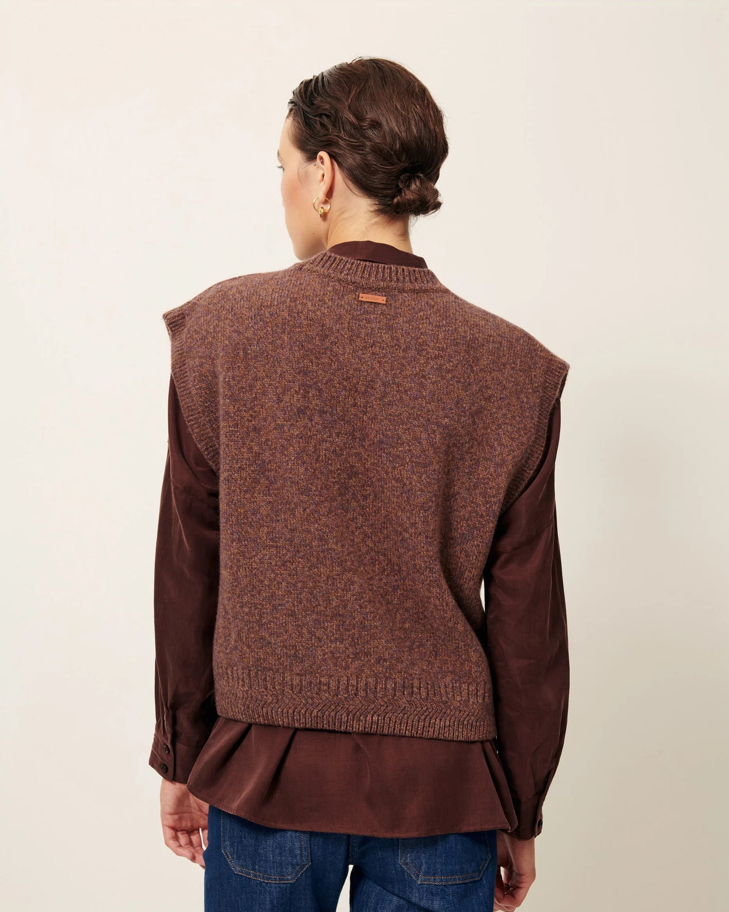 Sessun Fabinino Knit Vest - Agate Brown