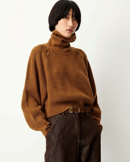 Sessun Yinga Turtleneck Sweater - Moss/Bronze