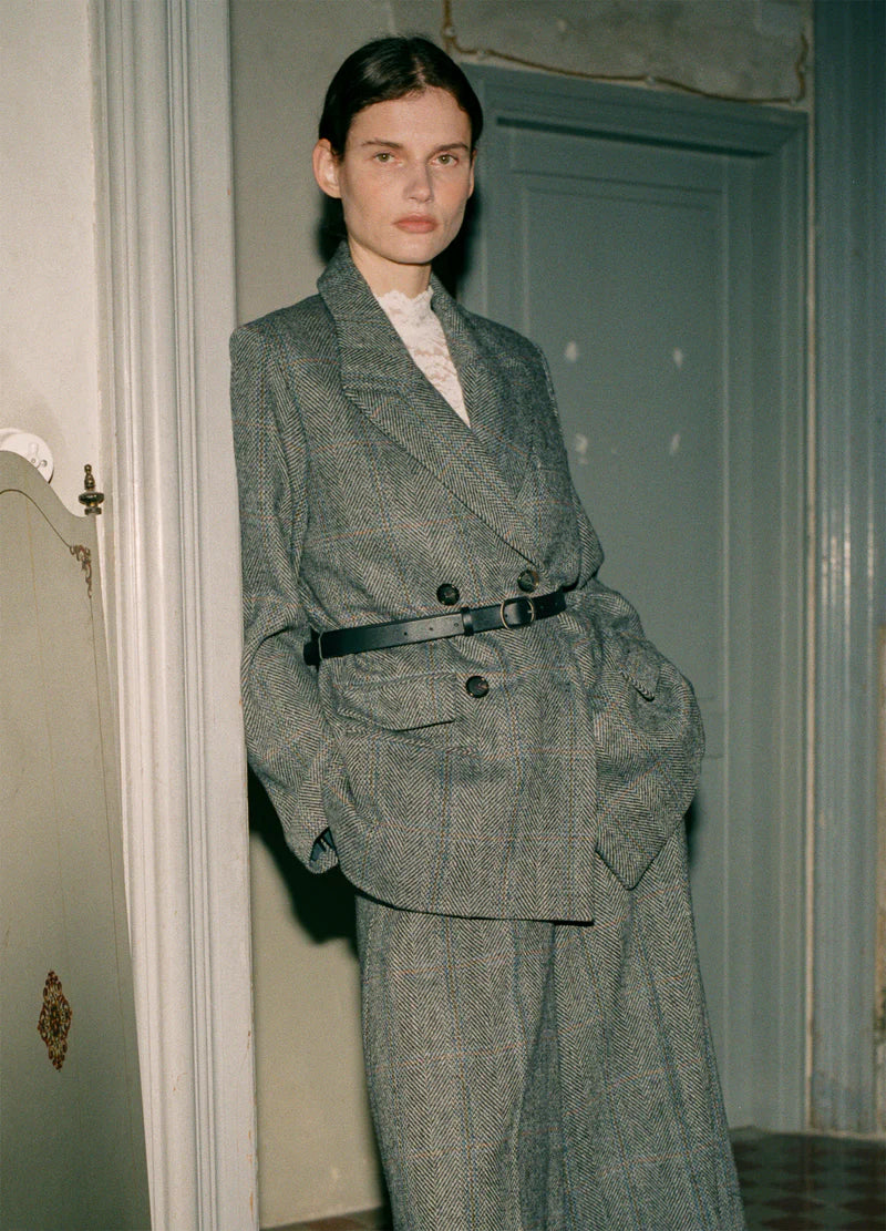 Sea-NY Eleni Belted Blazer - Grey