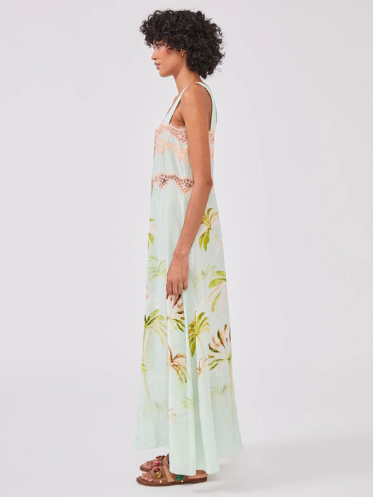Hayley Menzies Palmera Silk Dress - Mint