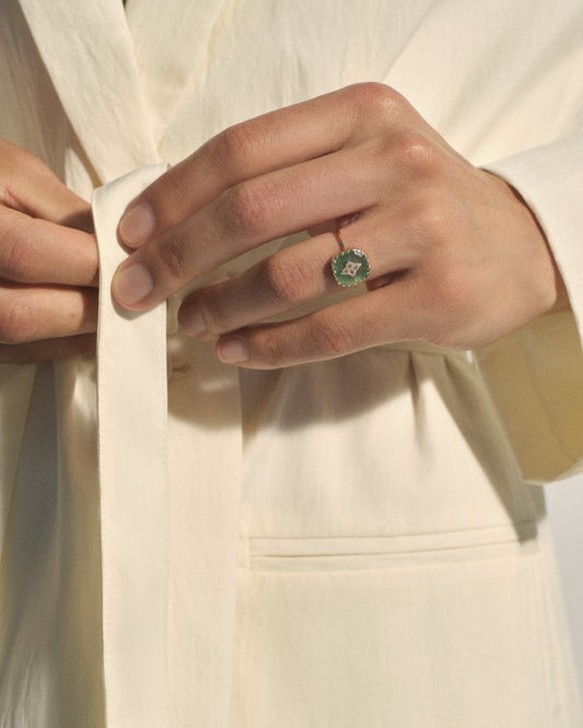 Pascale Monvoisin Pierrot Ring- Aventurine Quartz