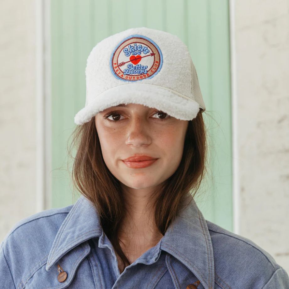 Freya Skiers are Better Lovers Shearling Trucker Hat - Cream