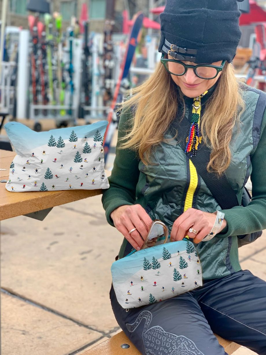 Hi, Love Bluebird Ski Day Zip Wristlet - Multicolor