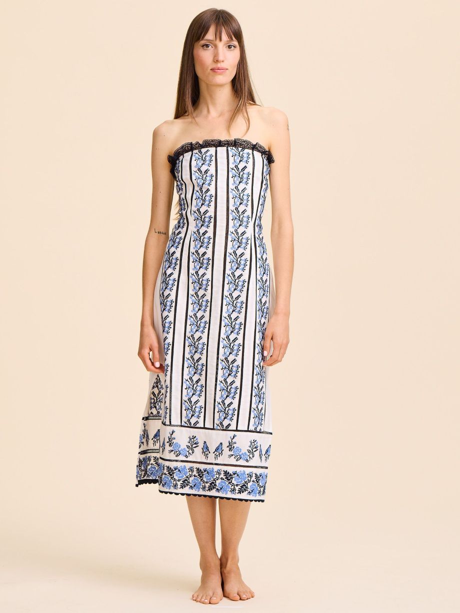 Mille Liliana Embroidered Dress - Santorini