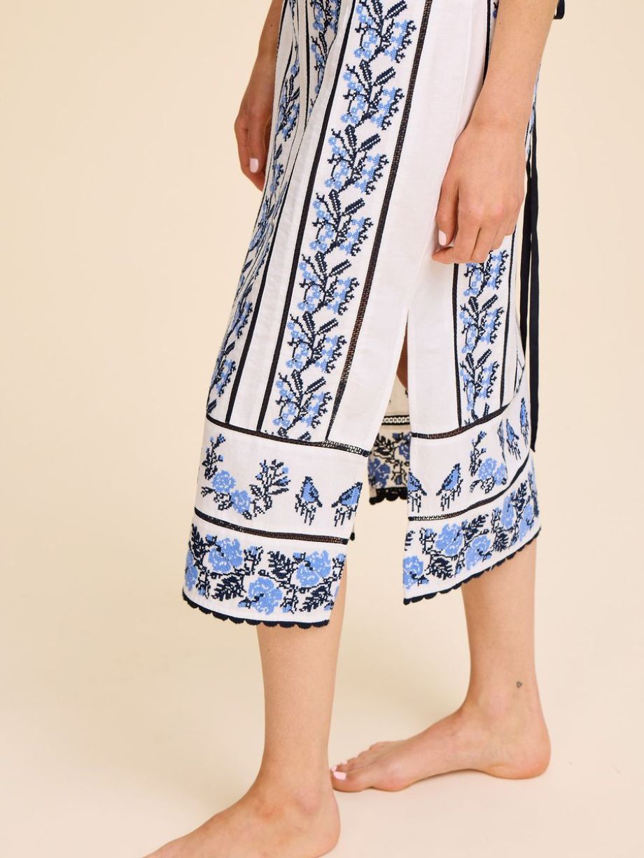 Mille Liliana Embroidered Dress - Santorini