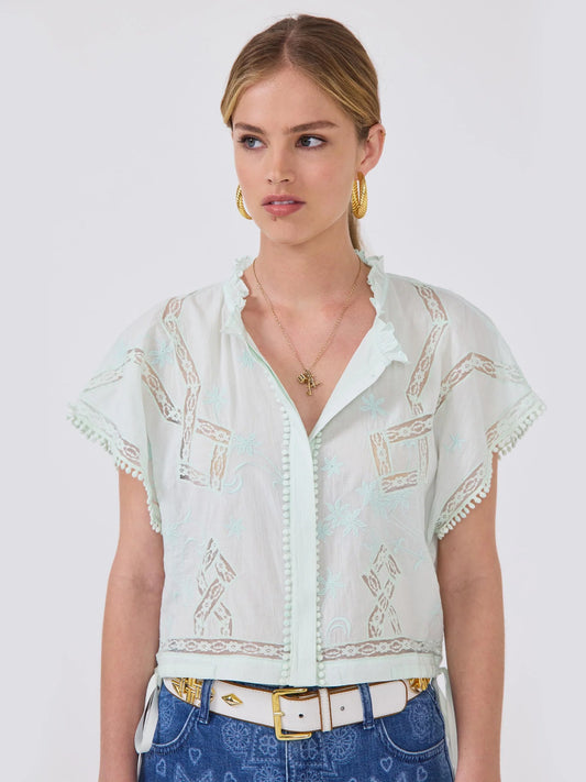 Hayley Menzies Grace Top - Mint