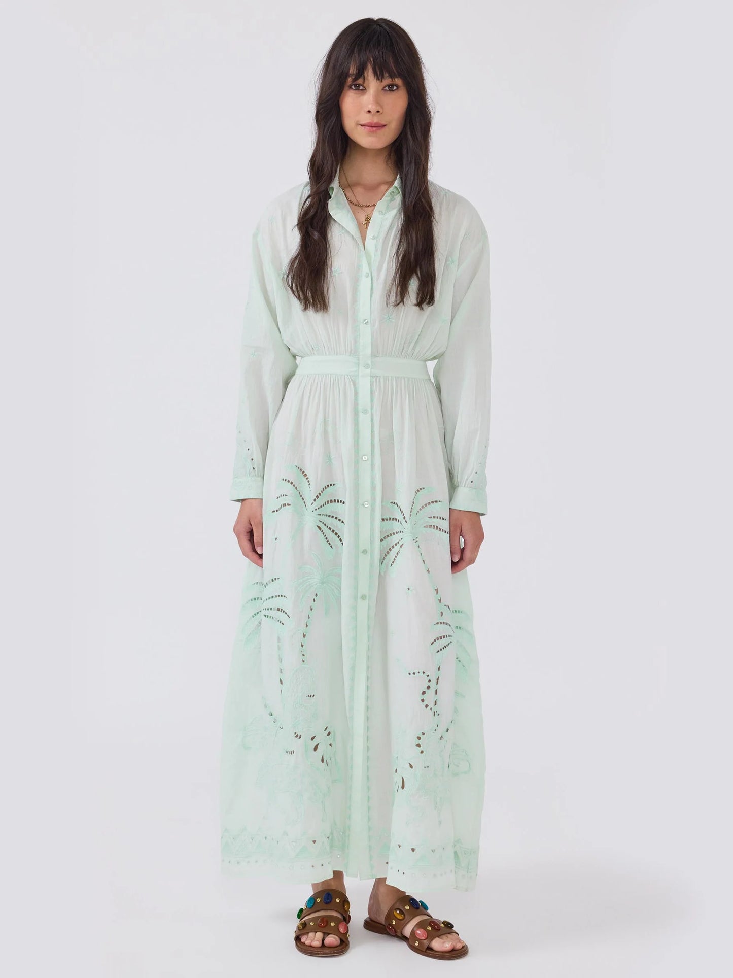 Hayley Menzies Eden Palm Dress - Mint