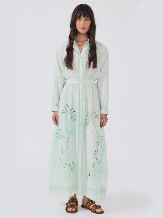 Hayley Menzies Eden Palm Dress - Mint