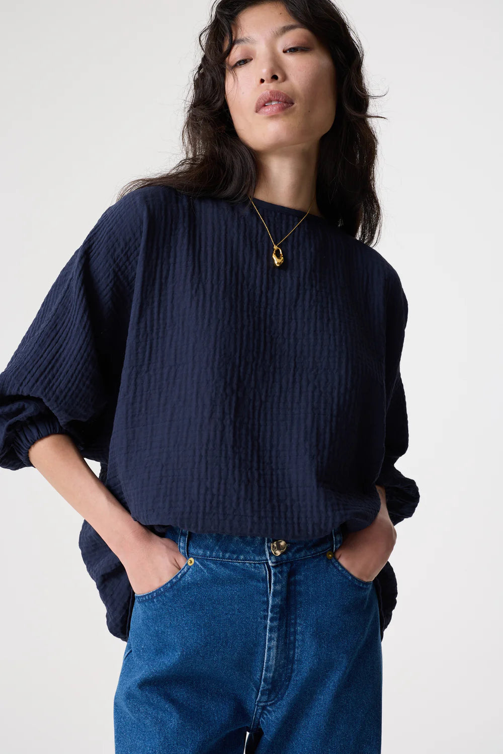 AKYN Arabella Top - Navy