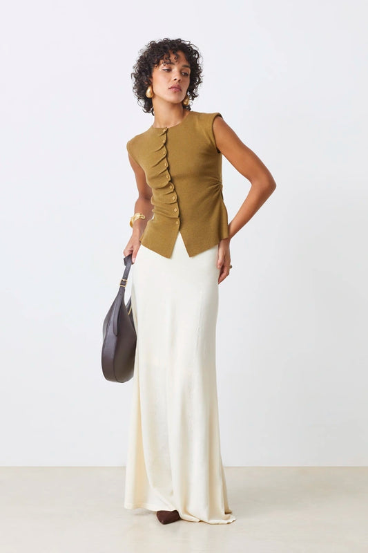 Suncoo Franki Long Skirt - Blanc Casse