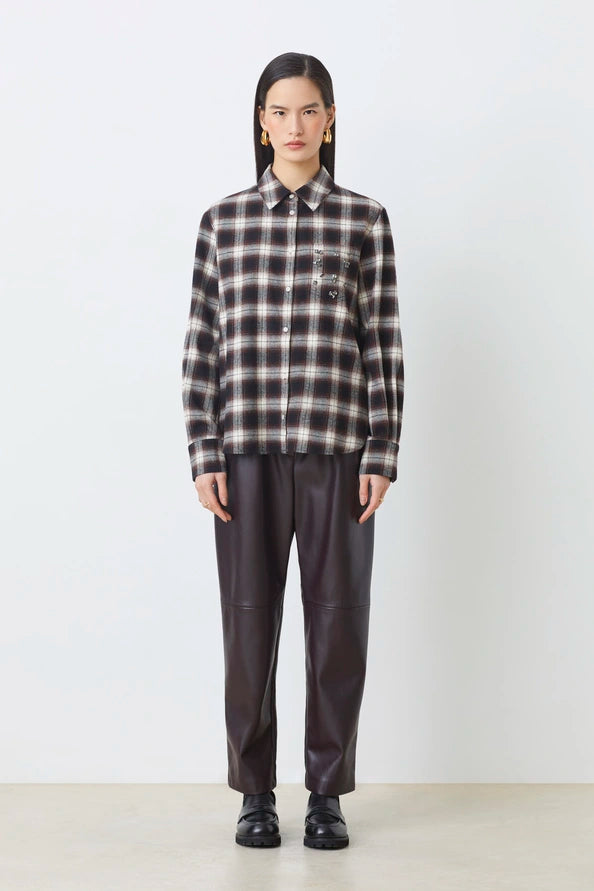 Suncoo Lazlo Plaid Shirt - Chocolate