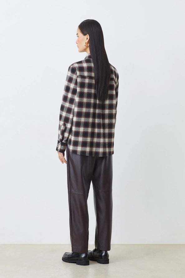 Suncoo Lazlo Plaid Shirt - Chocolate